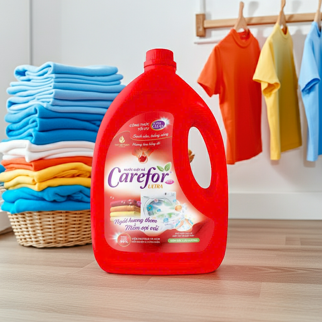 CAREFOR Liquid detergent 3200ml (Red Rose)